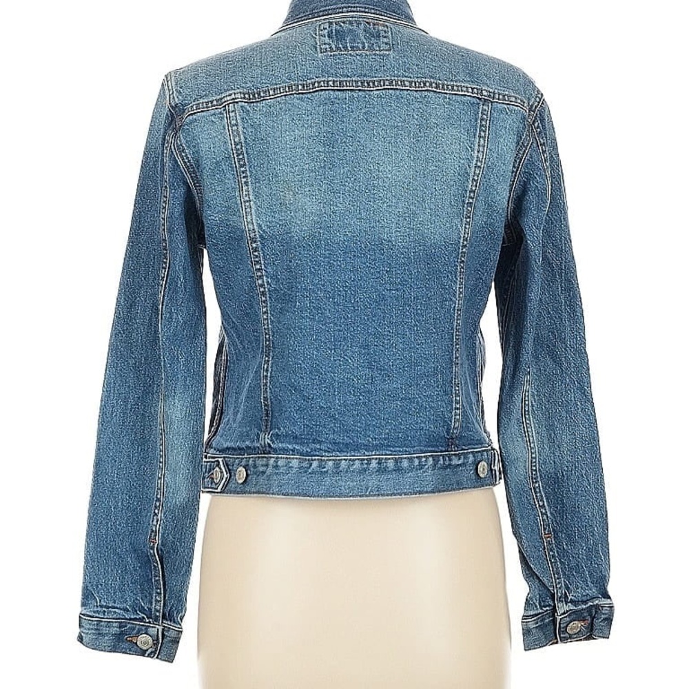 Ann Taylor Blue Jean Jacket Fitted Cropped - Picture 2 of 4